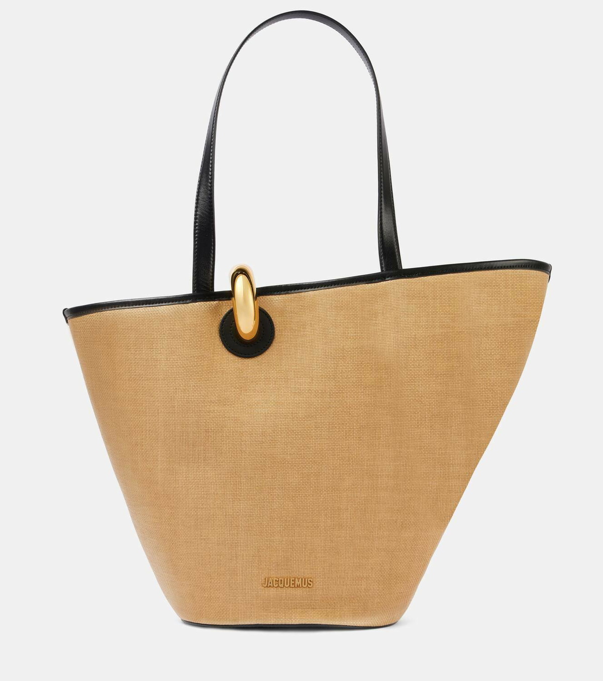 Jacquemus Le Bambola leather-trimmed basket bag Jacquemus