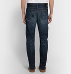 AG Jeans - Tellis Slim-Fit Distressed Stretch-Denim Jeans - Dark denim