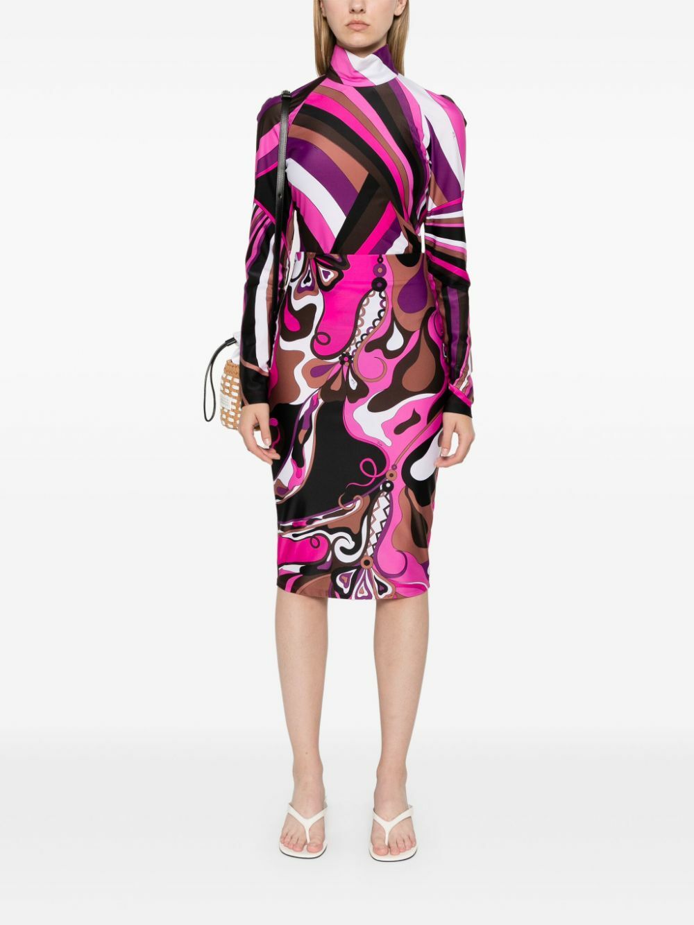 PUCCI Orchidee Pencil Skirt Emilio Pucci