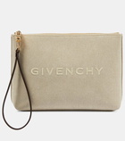 Givenchy Logo embroidered canvas pouch