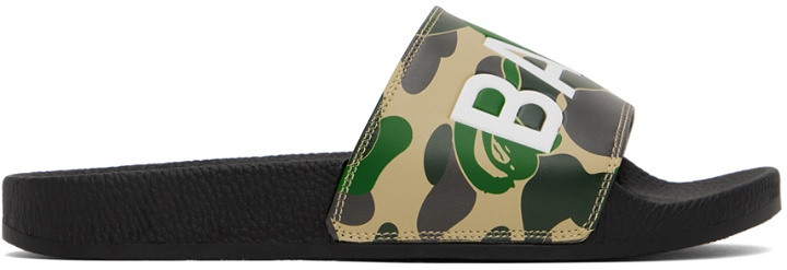 Photo: BAPE Green & Black ABC Camo Slides