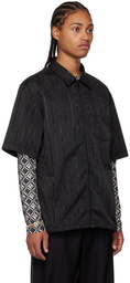 Marine Serre Black White Line Shirt