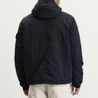 Stone Island Men's Warp Rib Nylon-TC Hooded Jacket in Navy Blue