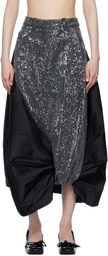 Paula Canovas Del Vas Black Boletus Midi Skirt