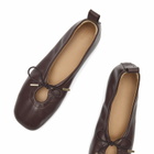 ALOHAS Women's Rosalind Leather Ballet Pumps in Brown