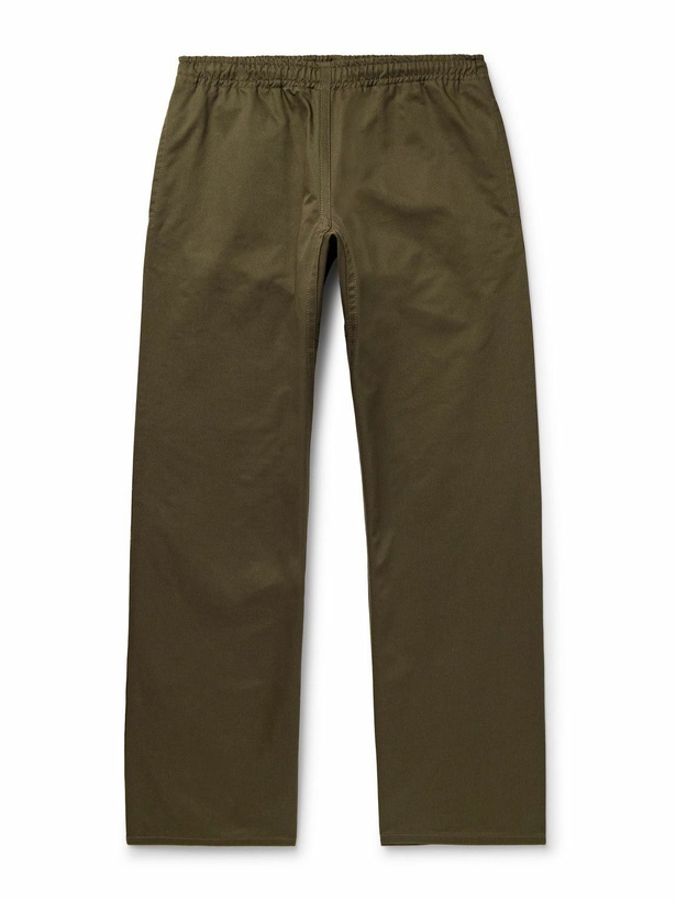 Photo: Marni - Straight-Leg Cotton-Gabardine Trousers - Green