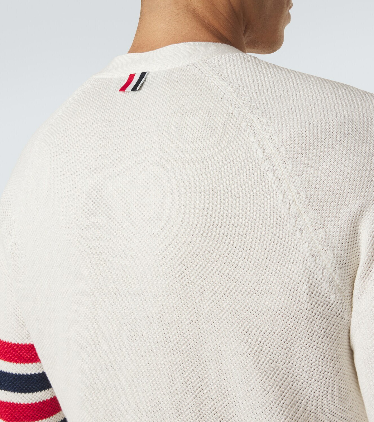 Thom Browne 4-Bar linen and cotton cardigan