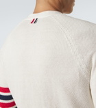 Thom Browne 4-Bar linen and cotton cardigan