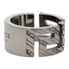 Versace Silver Address Plate Ring
