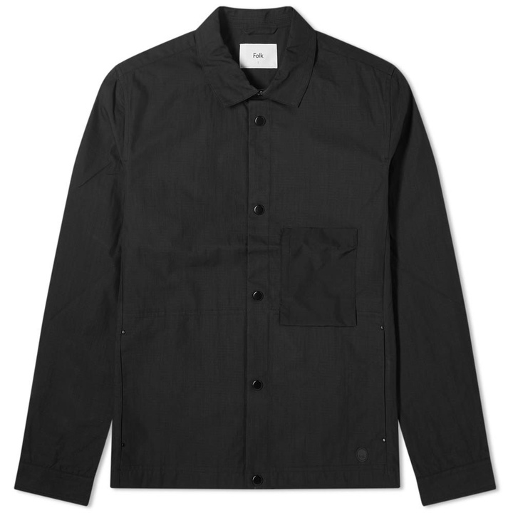 Photo: Folk Stack Nylon Button Up Jacket