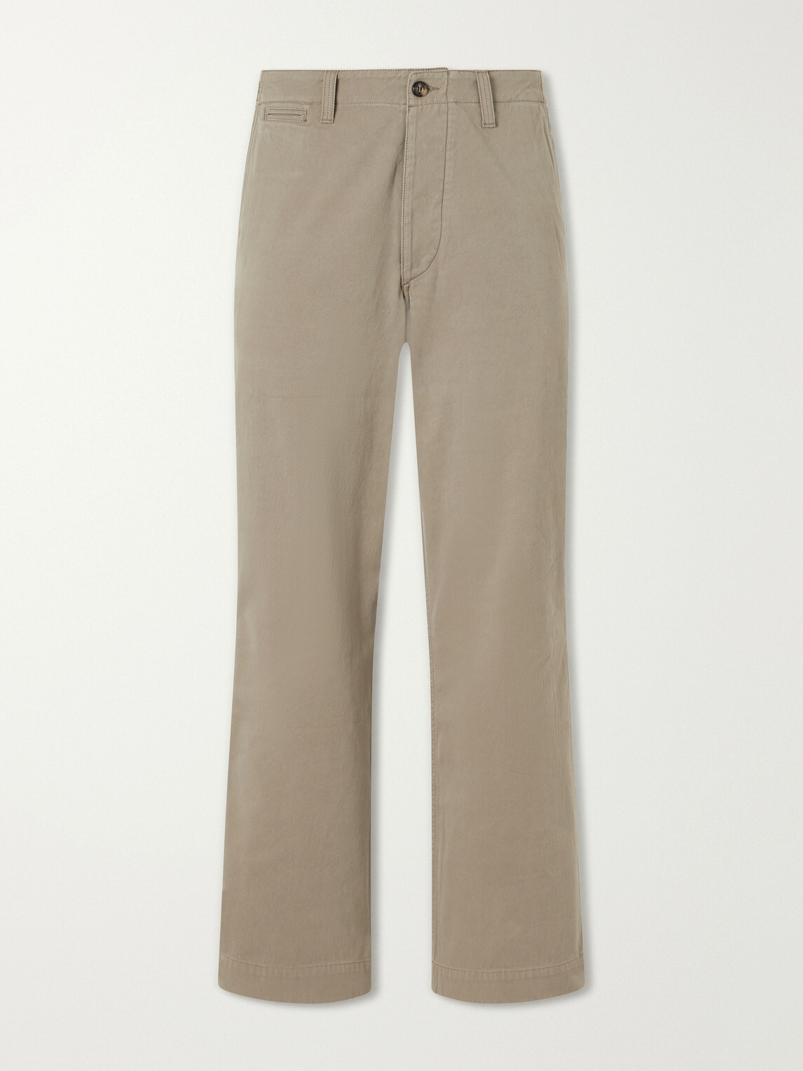 Drake's - Wide-Leg Cotton-Twill Chinos - Brown