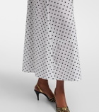 Valentino Polka-dot cotton poplin midi dress