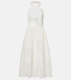 Elie Saab Embroidered halterneck cocktail dress