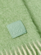 Loewe - Logo-Appliquéd Fringed Knitted Scarf