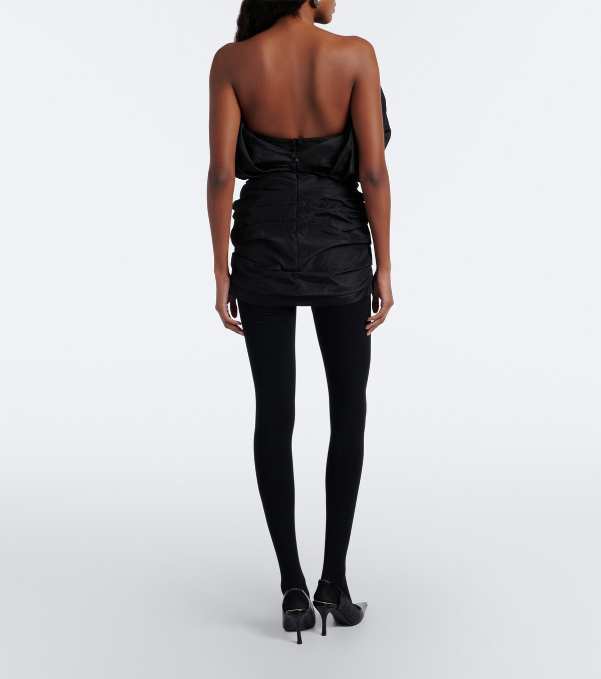 Magda Butrym Ruched silk bustier dress