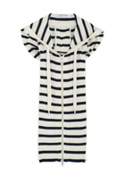 Veronica Beard Striped Hooded Wool-blend Dickey - Cream - One Size