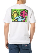 MC2 Saint Barth Man Cotton T-shirt With Keith Haring Design Front And Back Print | Keith Haring Special Edition