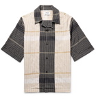 Acne Studios - Camp-Collar Checked Cotton-Blend Shirt - Men - Cream