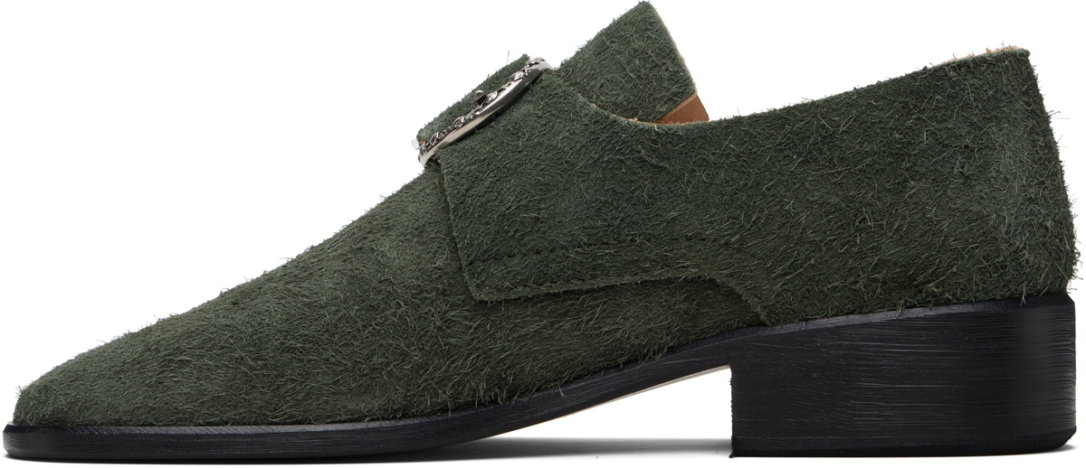 Enfants Riches Déprimés Green Suede Pope Loafers