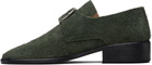 Enfants Riches Déprimés Green Suede Pope Loafers