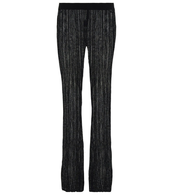 Photo: Petar Petrov Giulio rIbbed-knit flared pants