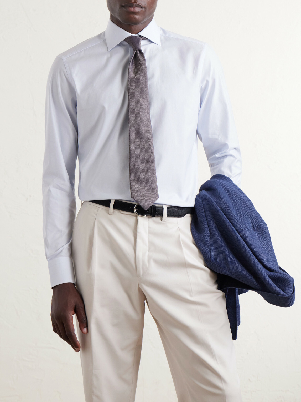 Zegna - Trofeo Cotton-Poplin Shirt - Blue
