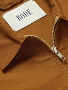 BODE - Monday Printed Cotton-Blend Shell Blouson Jacket - Brown