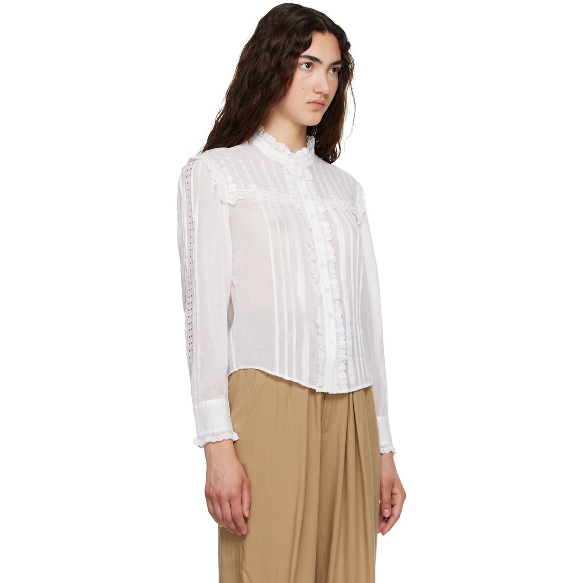 Isabel Marant Etoile White Lonzie Blouse