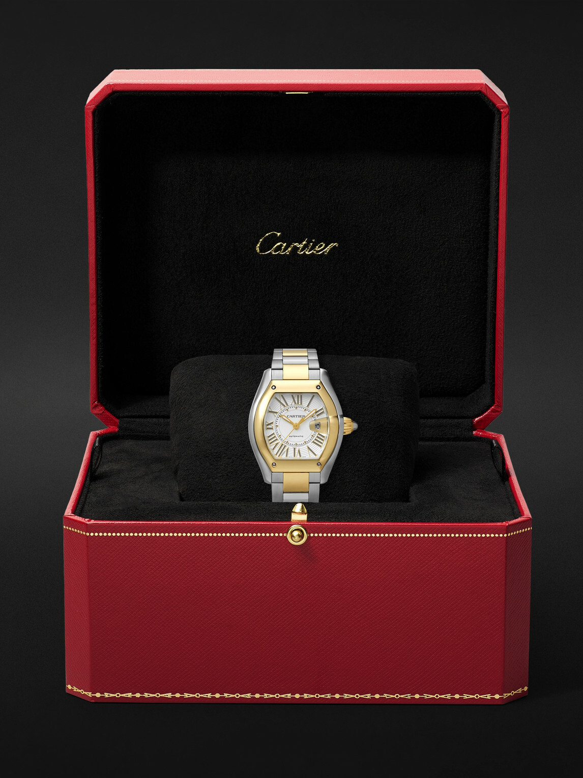Cartier - Roadster de Cartier Automatic 42.5mm Interchangeable 18-Karat Gold, Stainless Steel and Alligator Watch, Ref. No. CRW2RD0009
