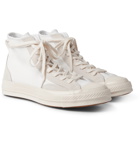 Converse - Chuck 70 Final Club Suede-Trimmed Organic Canvas High-Top Sneakers - White