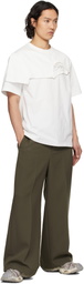 Feng Chen Wang White Double Collar T-shirt