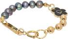 IN GOLD WE TRUST PARIS Gold Flower & Pearl Bracelet