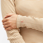 Nudie Jeans Co Women's Striped Rib Top in Brown/Off White