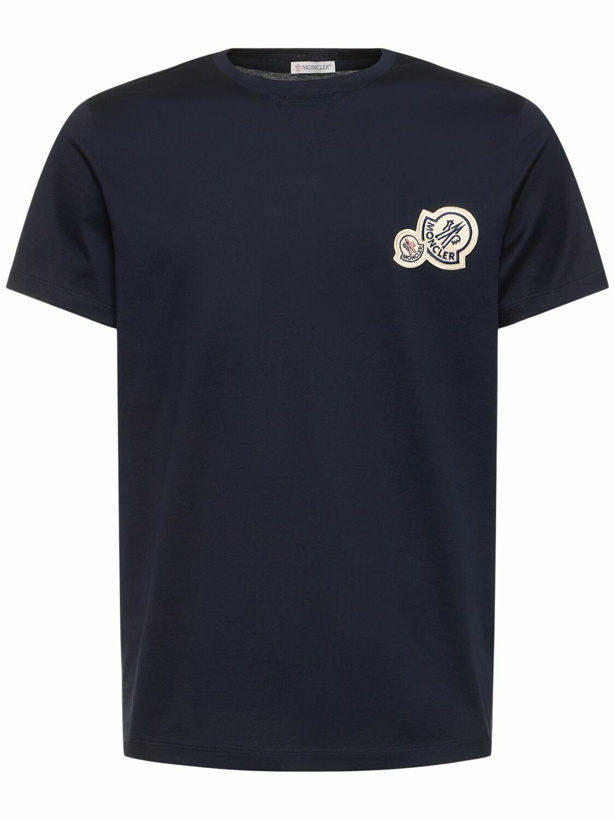 Photo: MONCLER Double Logo Patch Cotton T-shirt