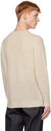 AURALEE Off-White Crewneck Sweater