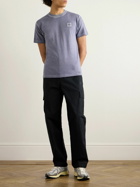 Stone Island - Logo-Appliquéd Garment-Dyed Cotton-Jersey T-Shirt - Blue