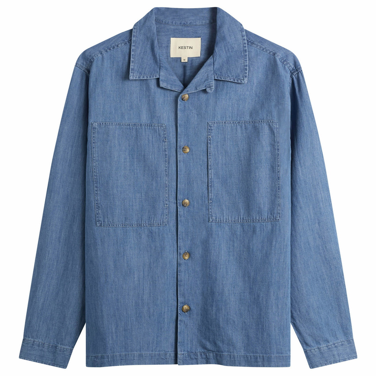 Kestin Men's Durno Overshirt in Washed Denim