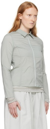 AMOMENTO Green Zip Reversible Jacket