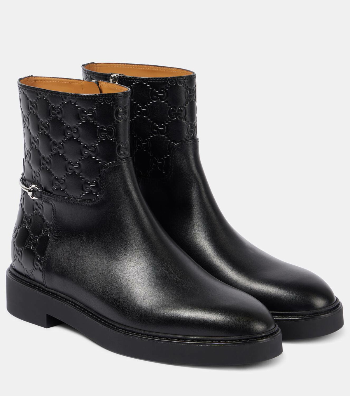 Gucci Horsebit GG leather ankle boots Gucci display picture 1