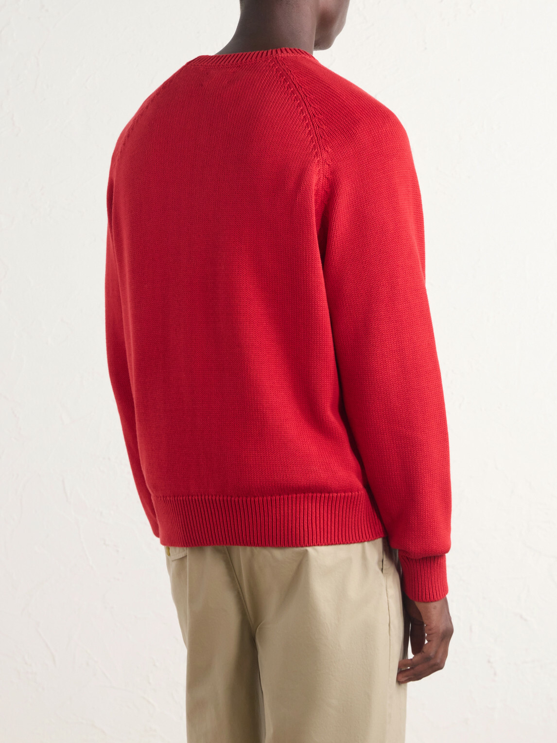 Aimé Leon Dore - Logo-Embroidered Cotton Sweater - Red