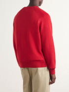 Aimé Leon Dore - Logo-Embroidered Cotton Sweater - Red
