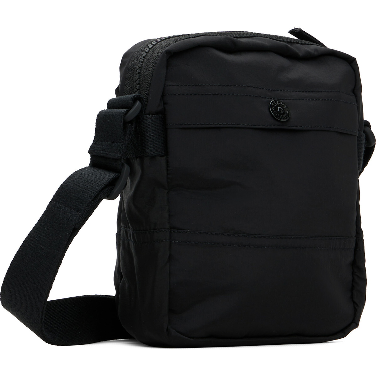 Stone Island Black 9200015 Coated Nylon Metal ECONYL Bag