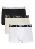 Emporio Armani Logo Stretch-cotton Trunks set of Three Multicoloured