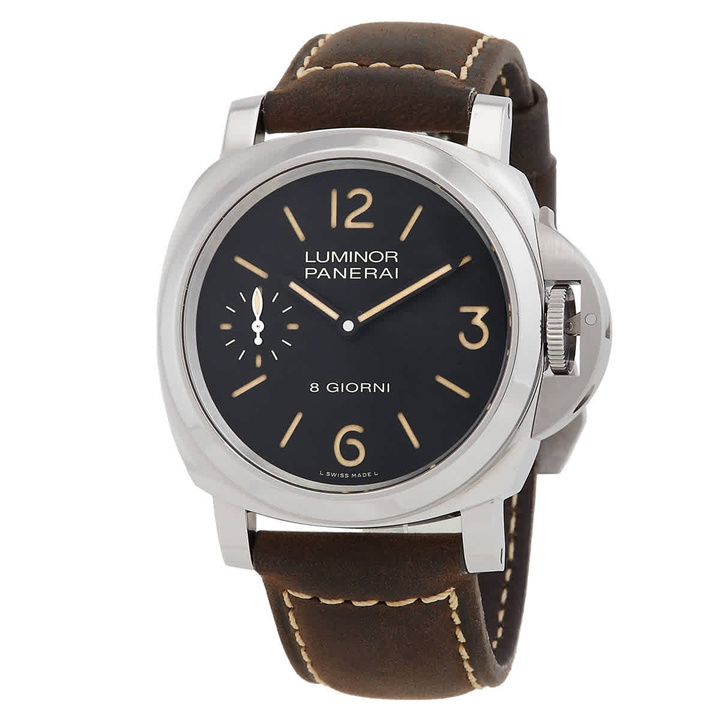 Photo: Panerai Luminor Base Hand Wind Black Dial Mens Watch PAM00915BR