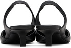 Loulou de Saison Black Akila LDS Leather Slingback Heels
