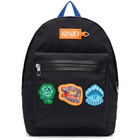 Kenzo Black Icon Patch Backpack