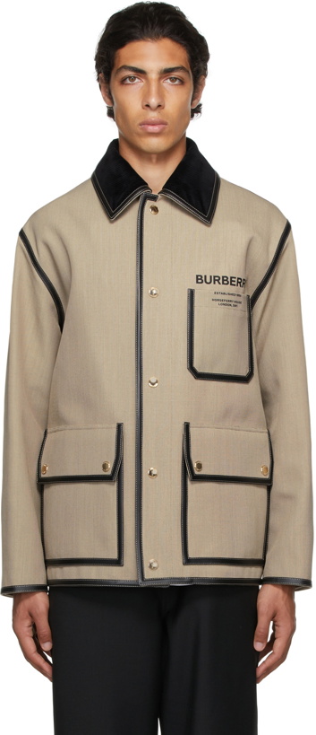 Photo: Burberry Beige Canvas 'Horseferry' Jacket