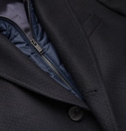 Hugo Boss - Wool-Blend Coat With Detachable Shell Gilet - Blue