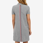 Thom Browne Women's Pique RWB Polo Dress in Light Grey