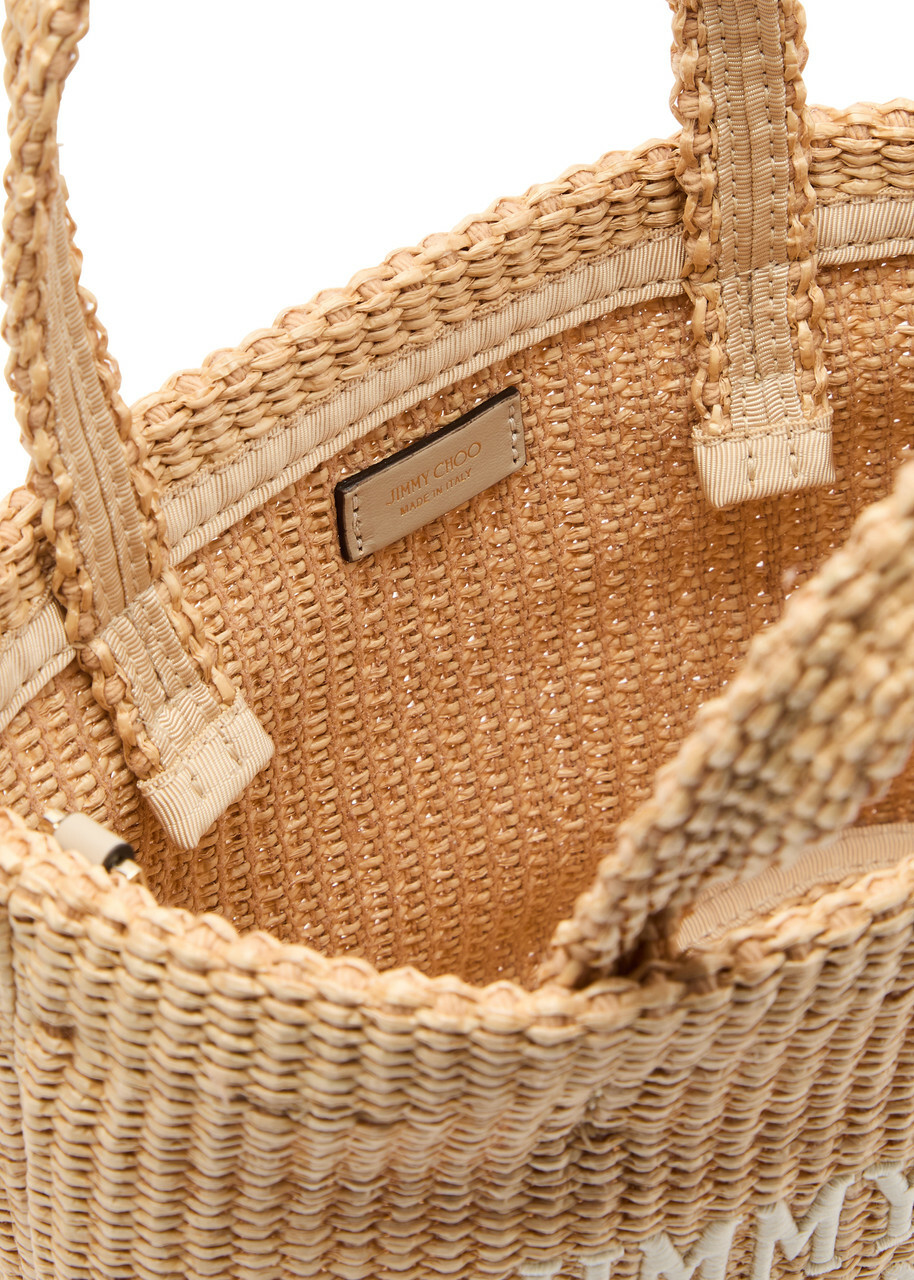 Jimmy Choo Beach Mini Raffia Tote - Natural - One Size Jimmy Choo